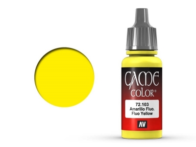 Vallejo Game Color, 72.103, Fluorescent Yellow, Неоновый жёлтый, 17 мл