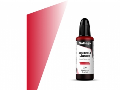Vallejo Acuarela Liquida, 33.230, Deep Red, Тёмно-красная, 32 мл