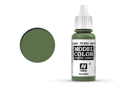 Vallejo Model Color, 70.833, German Bright Green, Нем. ярко-зелёный, 17 мл
