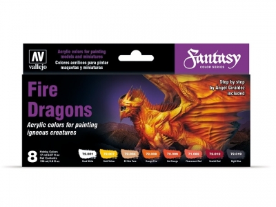 Набор красок Fire Dragons для кисти, 72.312