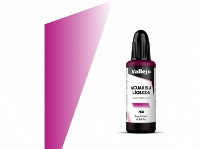 Vallejo Acuarela Liquida, 33.260, Violet Red, Фиолетово-красная, 32 мл