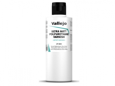 Vallejo Ultra Matt Varnish, 27.653, Ультраматовый полиуретановый лак, 200 мл