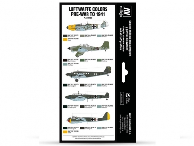 Набор красок Luftwaffe Colors pre-war to 1941 для аэрографа, 71.165