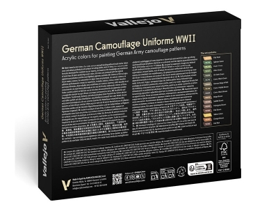 Набор красок German Camouflage Uniforms WWII для кисти, 70.261