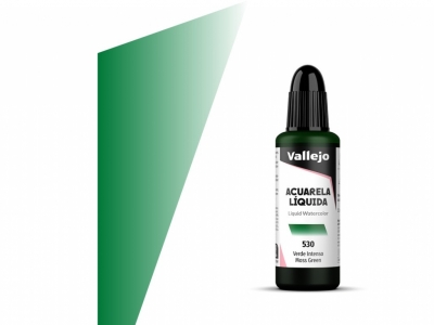 Vallejo Acuarela Liquida, 33.530, Moss Green, Зелёный мох, 32 мл