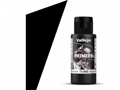 Vallejo Surface Primer Gloss Black, 73.660, Глянцевый чёрный грунт, 60 мл