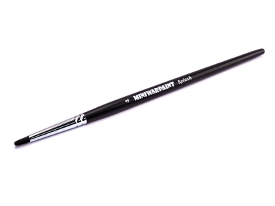 Кисть "Splash" круглая тупая № 4 (4 мм), чёрная синтетика, короткая ручка