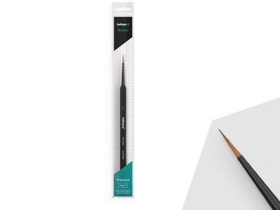 Круглая кисть Vallejo Precision № 1 (1,6 мм), синтетика, короткая ручка