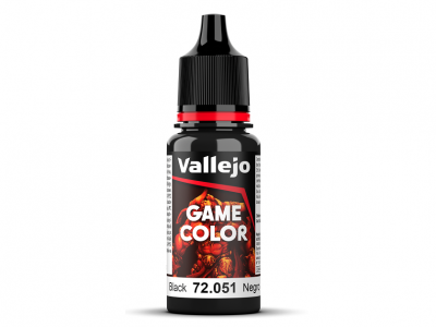 Vallejo Game Color, 72.051, Black, Чёрная, 18 мл