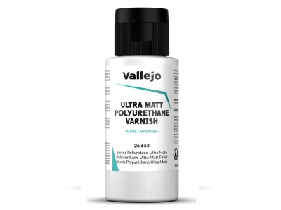 Vallejo Ultra Matt Varnish, 26.653, Ультраматовый полиуретановый лак, 60 мл