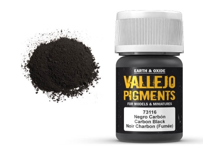 Vallejo Pigment Carbon Black, 73.116, Чёрный углерод, 35 мл
