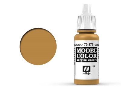 Vallejo Model Color, 70.877, Gold Brown, Золотисто-коричневая, 17 мл