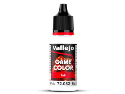 Vallejo Game Color, 72.082, White Ink, Полупрозрачная белая, 18 мл