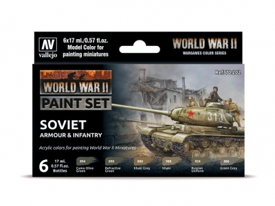 Набор красок WWII Soviet Armour & Infantry для кисти, 70.202