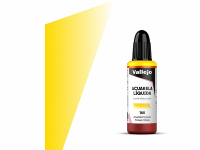 Vallejo Acuarela Liquida, 33.160, Primary Yellow, Жёлтая, 32 мл