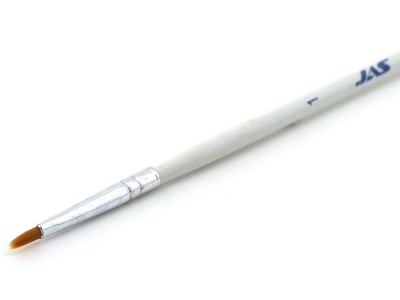 Плоская кисть Jas 3621 № 1, синтетика, короткая ручка