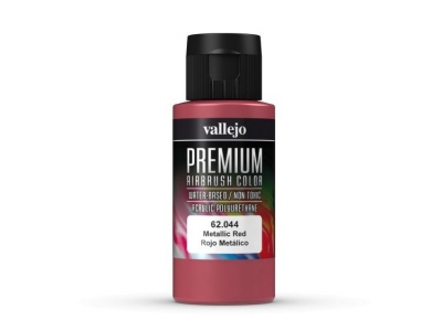 Vallejo Premium AirBrush Color, 62.044, Красный металлик, 60 мл