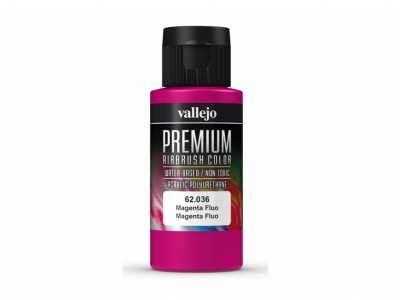 Vallejo Premium AirBrush Color, 62.036, Маджента Флюр, 60 мл