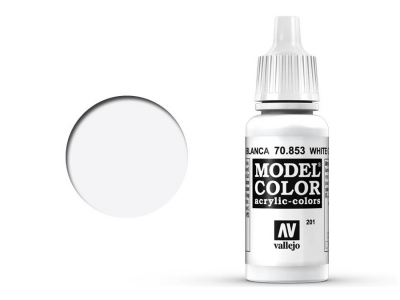 Vallejo Model Color, 70.853, White Glaze, Белая глазурь, 17 мл