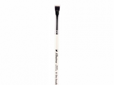 Плоская кисть "Dry brush" № 8 (5 мм), синтетика таклон, короткая ручка