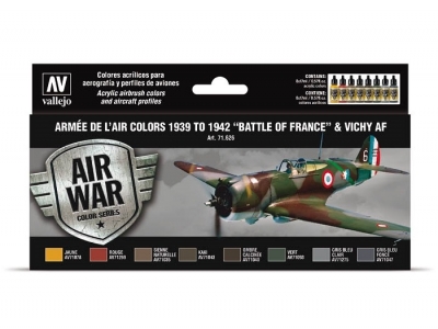 Набор красок Armée de l’Air colors 1939 to 1942 "Battle of France" & VICHY AF для аэрографа, 71.626