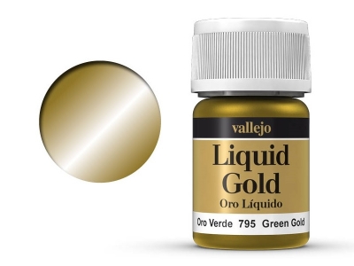 Vallejo Liquid Gold, 70.795, Металлик Зелёное золото, 35 мл