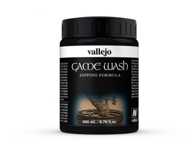 Vallejo Game Color, 73.301, Black Wash, Проливка для окунания, Чёрная, 200 мл