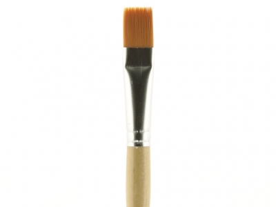 Плоская кисть "Хобби" № 18 (18 мм), упругая синтетика, длинная ручка