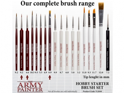 Набор из 3 кистей The Army Painter, Hobby Starter Brush Set, синтетика, арт. TL5044