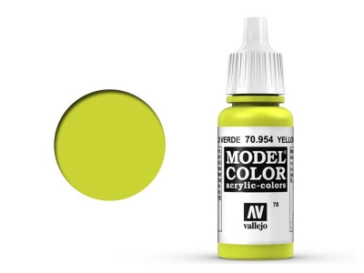 Vallejo Model Color, 70.954, Yellow Green, Жёлто-зелёная, 17 мл