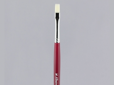Плоская кисть "Имитация щетины" № 6 (6 мм), синтетика, длинная ручка