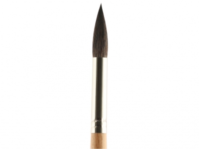 Круглая кисть "Аврора" № 10 (10 мм), соболь, длинная ручка