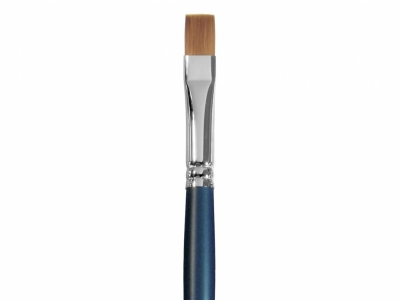 Плоская кисть "Байкал" № 10 (10 мм), синтетика, длинная ручка