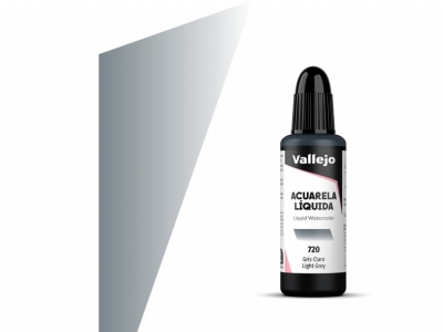 Vallejo Acuarela Liquida, 33.720, Llight Grey, Светло-серая, 32 мл
