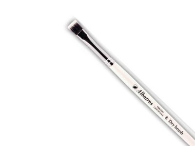 Плоская кисть "Dry brush" № 8 (5 мм), синтетика таклон, короткая ручка