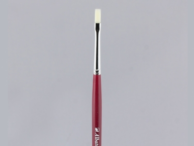 Плоская кисть "Имитация щетины" № 4 (4 мм), синтетика, длинная ручка