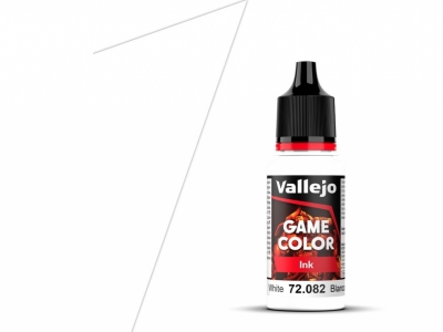 Vallejo Game Color, 72.082, White Ink, Полупрозрачная белая, 18 мл