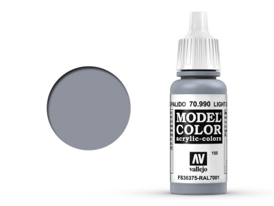 Vallejo Model Color, 70.990, Light Grey, Светло-серая, 17 мл