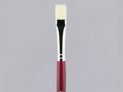 Плоская кисть "Имитация щетины" № 12 (12 мм), синтетика, длинная ручка