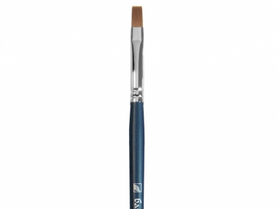 Плоская кисть "Байкал" № 6 (6 мм), синтетика, длинная ручка