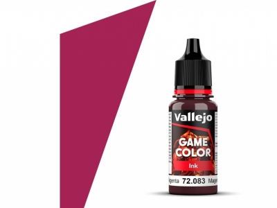 Vallejo Game Color, 72.083, Magenta Ink, Полупрозрачная маджента, 18 мл