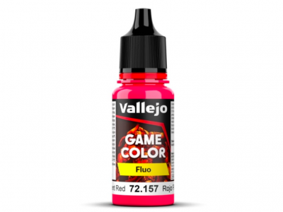 Vallejo Game Color, 72.157, Fluo Red, Неоновый красный, 18 мл