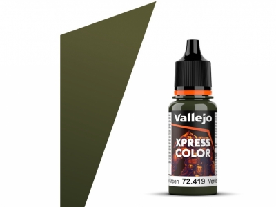 Vallejo Xpress Color, 72.419, Plague Green, Чумной зелёный, 18 мл