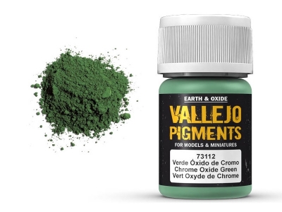 Vallejo Pigment Chrome Oxide Green, 73.112, Оксид хрома зелёный, 35 мл