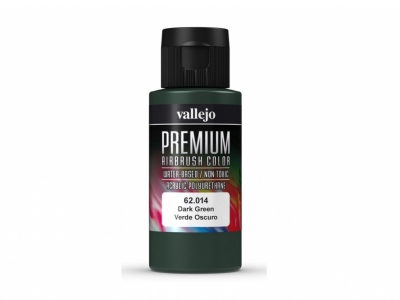 Vallejo Premium AirBrush Color, 62.014, Тёмно-зелёная, 60 мл