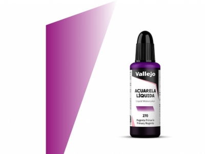 Vallejo Acuarela Liquida, 33.270, Primary Magenta, Маджента, 32 мл