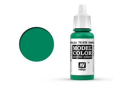 Vallejo Model Color, 70.838, Emerald, Изумрудная, 17 мл