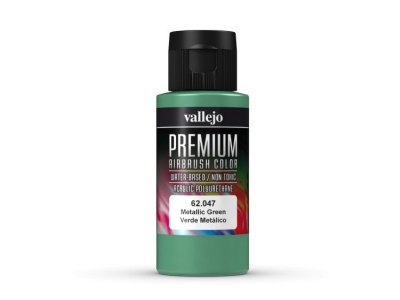 Vallejo Premium AirBrush Color, 62.047, Зелёный металлик, 60 мл