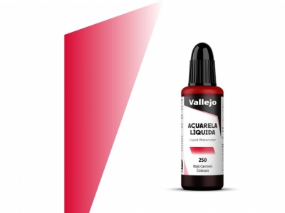 Vallejo Acuarela Liquida, 33.250, Crimson, Малиновая, 32 мл