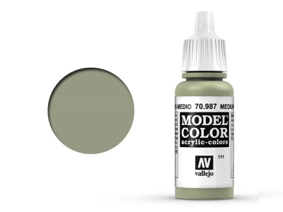 Vallejo Model Color, 70.987, Medium Grey, Средний серый, 17 мл